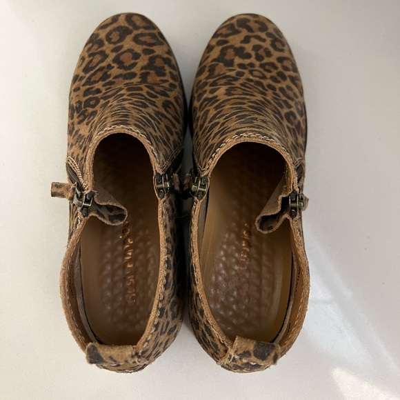 Hush Puppies Mazin Cayto Leopard Suede Ankle Boots Size 9 - Picture 5 of 11